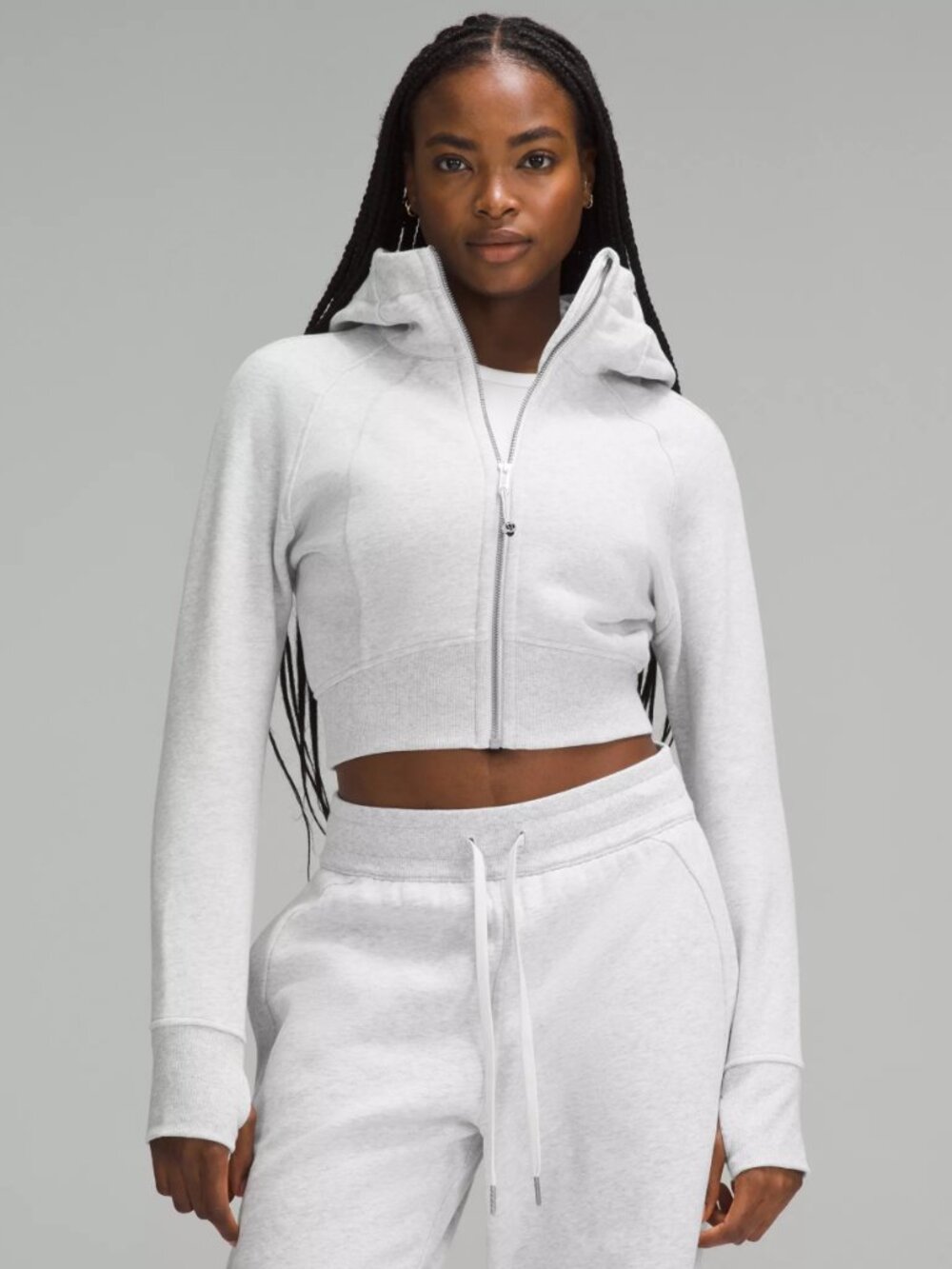 Lululemon - Scuba Full-Zip Cropped Hoodie Size 2